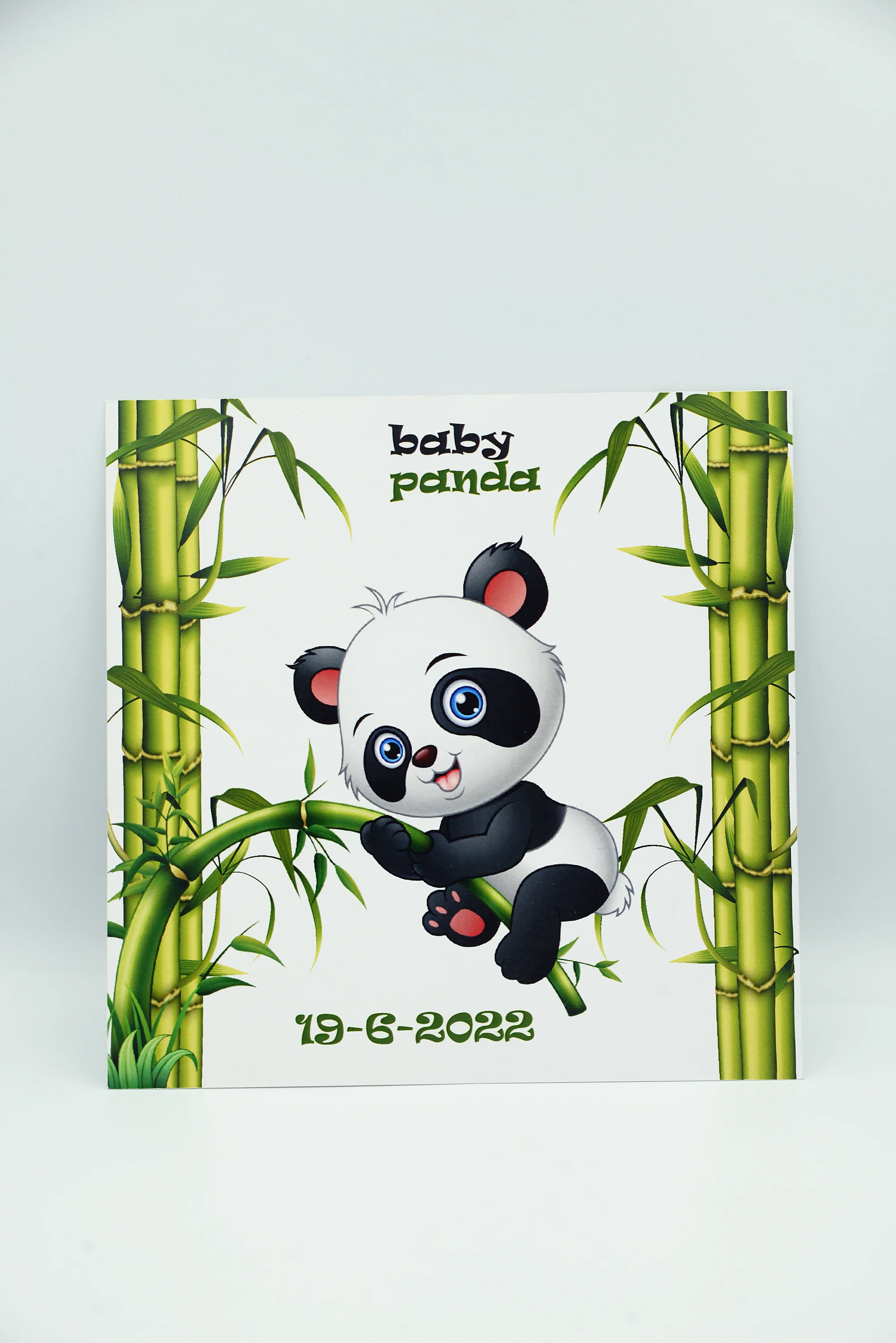 Προσκλητήριο βάπτισης Panda αρκουδάκι αγόρι