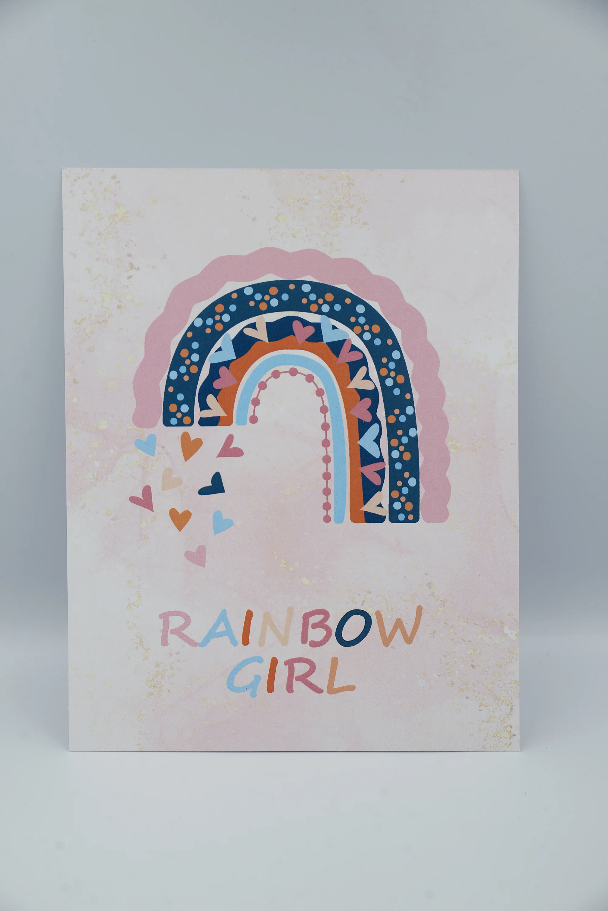 Προσκλητήριο βάπτισης rainbow girl
